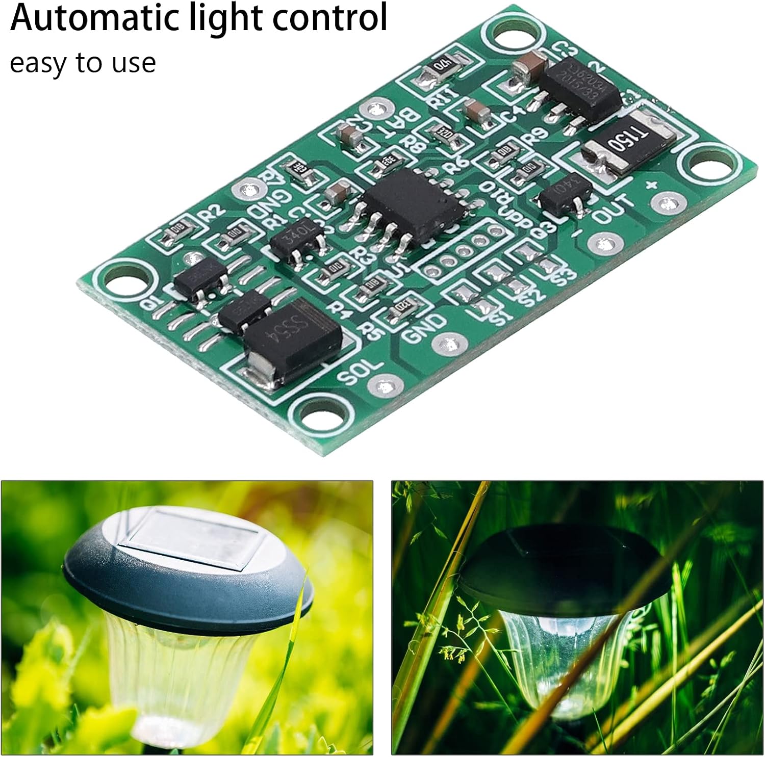 3.2 V 3.7 V Placa de controlador de carga solar Controlador de carga de batería de litio Control de placa de circuito solar para energía solar