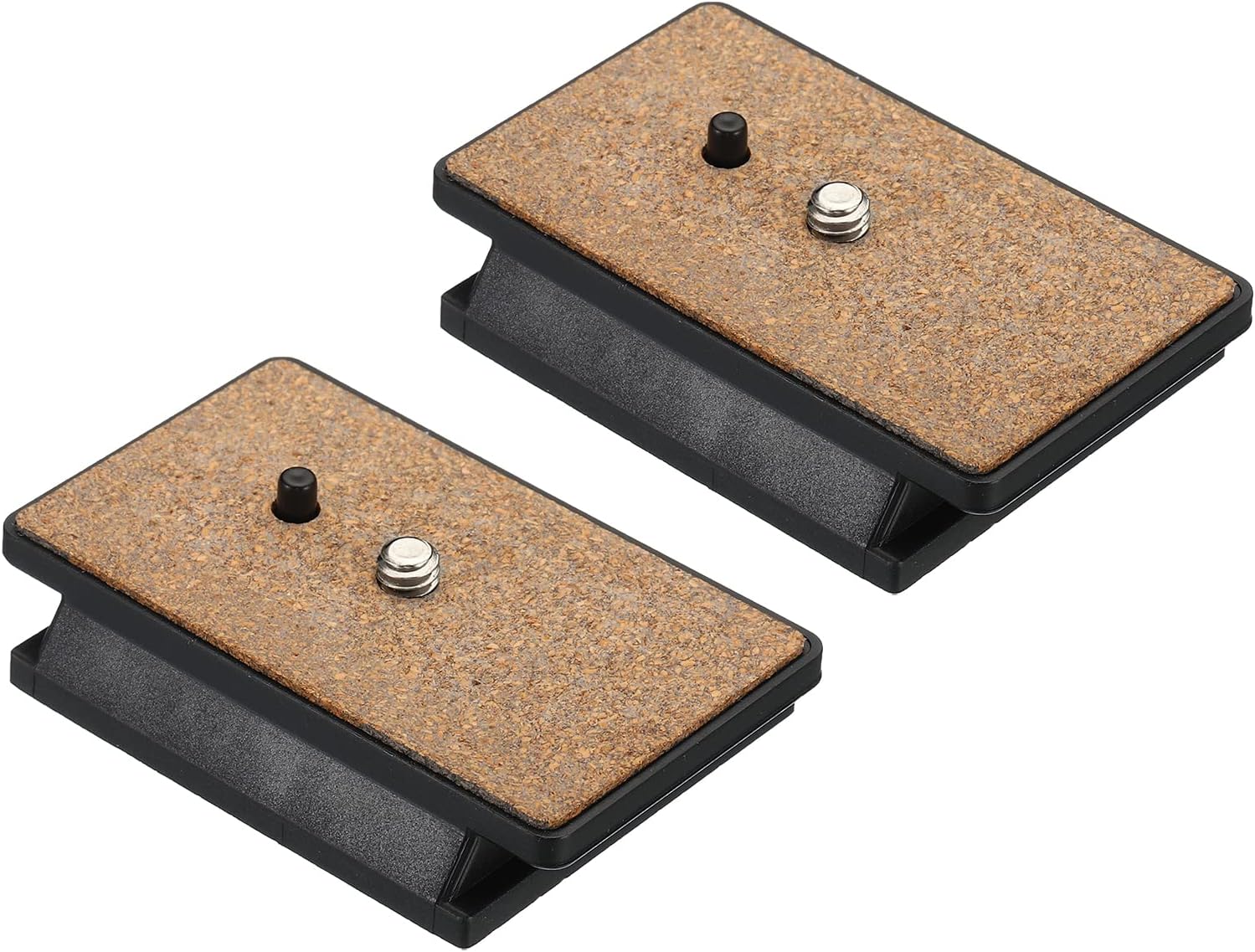 PATIKIL Placa de liberación rápida para trípode con tornillo de anillo en D, paquete de 2 piezas de montaje de adaptador de trípode de cámara, placa