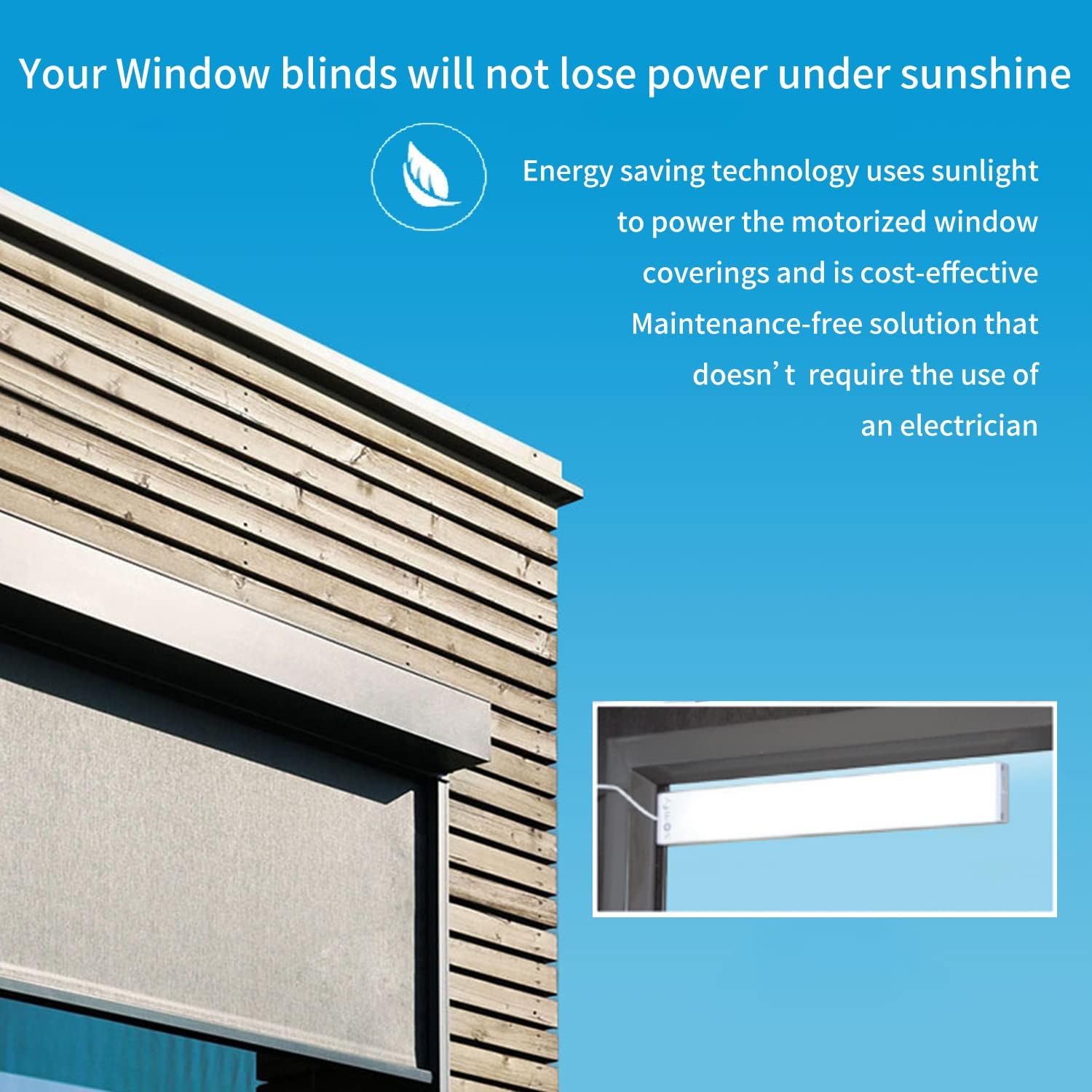 Cargador de panel solar de 12 V para motores motorizados de persianasombra, persianas enrollables eléctricas inteligentes (12 V-1.8 W)