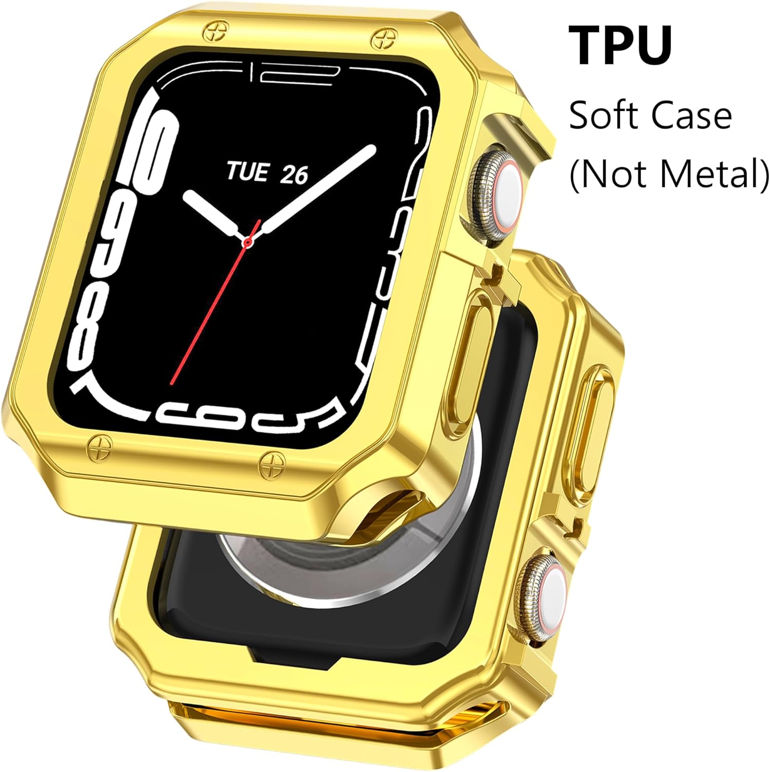 Compatible con Apple Watch Band de 1.772 pulgadas, 1.732 pulgadas, 1.654 pulgadas, 1.614 pulgadas, 1.575 pulgadas, 1.496 pulgadas, correa de metal