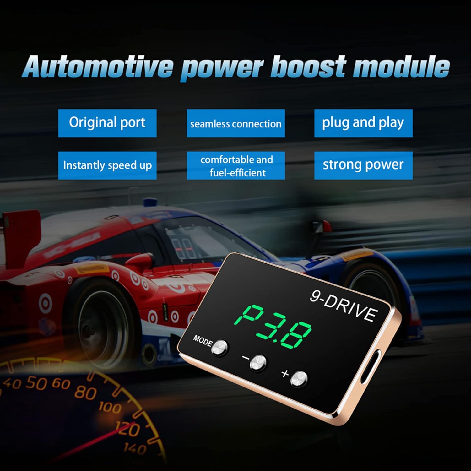 Controlador electrónico del acelerador, controlador electrónico del acelerador de 9 unidades, pedal de carreras, potente reemplazo de refuerzo para