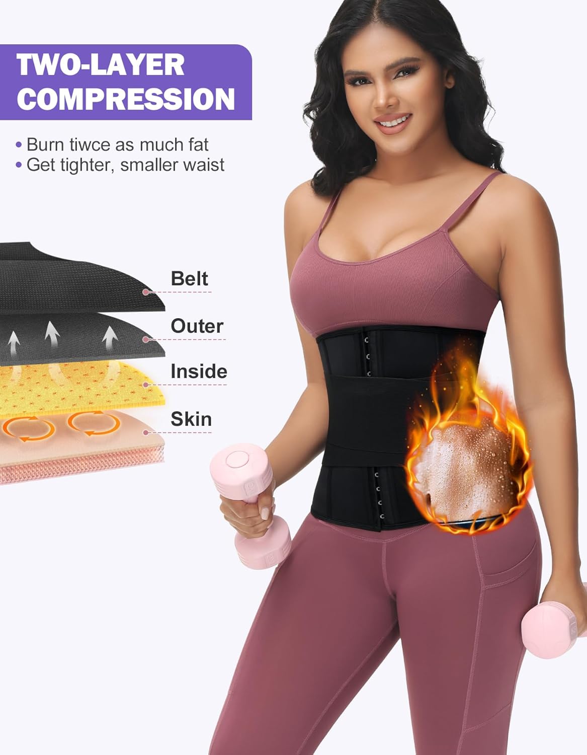 YADIFEN Corsé de entrenamiento de cintura para mujer, parte inferior del vientre, grasa, sudor, cintura, entrenamiento, moldeador de cuerpo