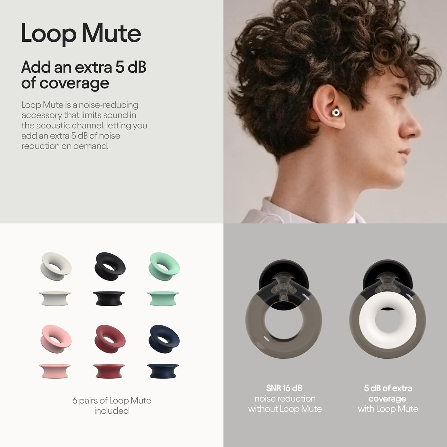Loop Paquete de 2 tapones para los oídos (2 unidades) + Loop Mute – Loop Quiet + Loop Engage  Tapones para los oídos para dormir, concentrarse,