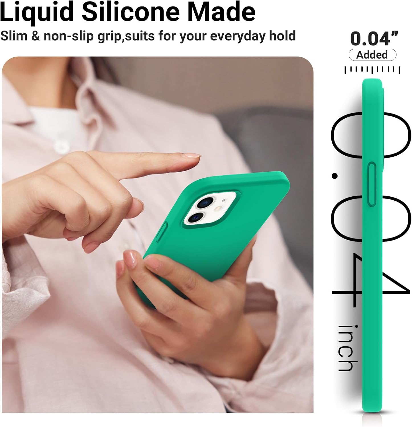 AOTESIER Funda diseñada para iPhone 1212 Pro, funda protectora de silicona a prueba de golpes con protección contra caídas de grado militar forro de