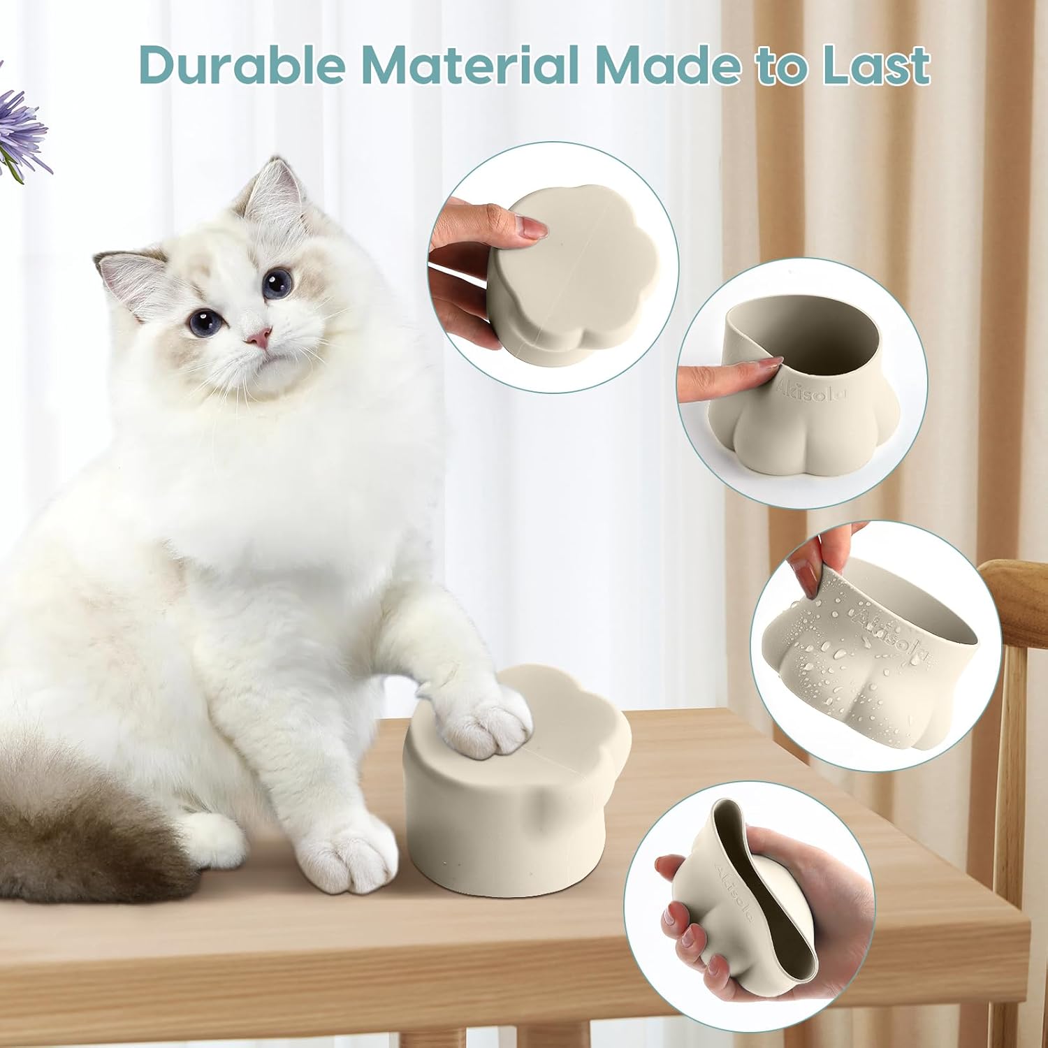 ORIHILL Akisola – Funda para botas de pata de gato, cubierta inferior de silicona para botella de agua, adecuada para Hydro Flask de 40 onzas,