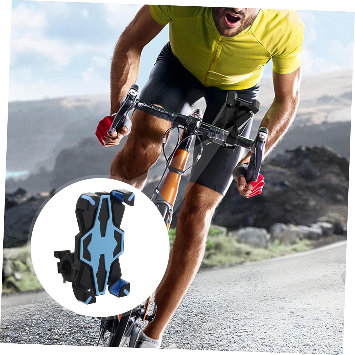 Soporte de teléfono de plástico para bicicleta, soporte para teléfono celular, manillar, soporte para manillar, soporte para manillar de bicicleta,