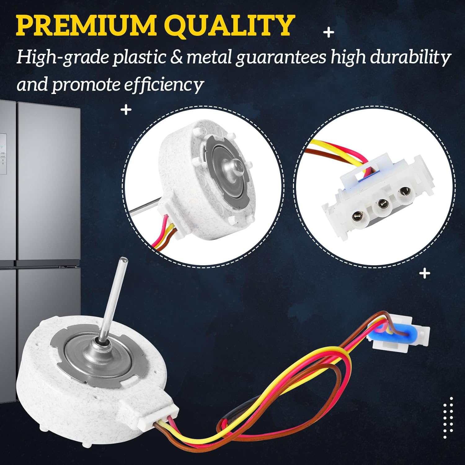 Motor del ventilador del evaporador del refrigerador 2024 809069201 AP6041795 compatible con frigidaire, Kenmore, electrolux, reemplaza 4456990,