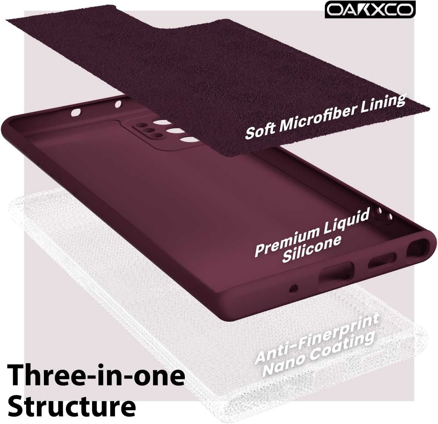 oakxco Funda para teléfono Samsung Galaxy Note 10 Plus con agarre de silicona líquida, bonita funda delgada y delgada de goma TPU suave de gel liso
