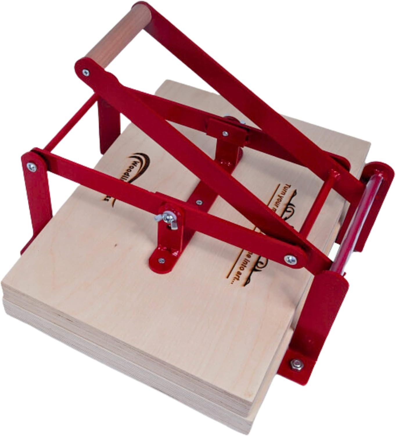 WoodLinoPress Prensa de impresión de bloques de lino a mano, prensa de linóleo, rojo-a3
