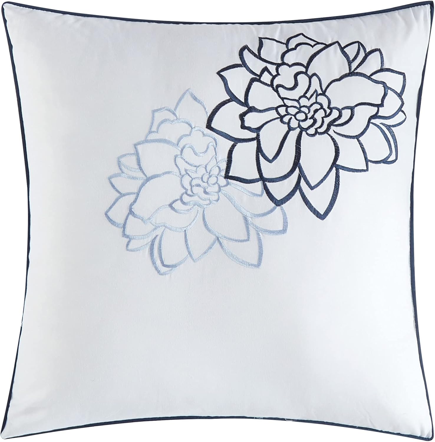 Chic Home Malea – Juego de edredón y edredón de 12 piezas con estampado floral contemporáneo en una bolsa, juego de sábanas y fundas de almohada