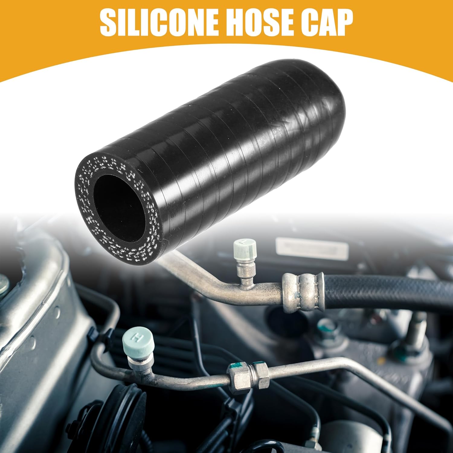 Partuto Tapón universal de silicona de 0.630 in y 0.63 pulgadas de diámetro interno para manguera de vacío, enchufe de extremo de manguera de
