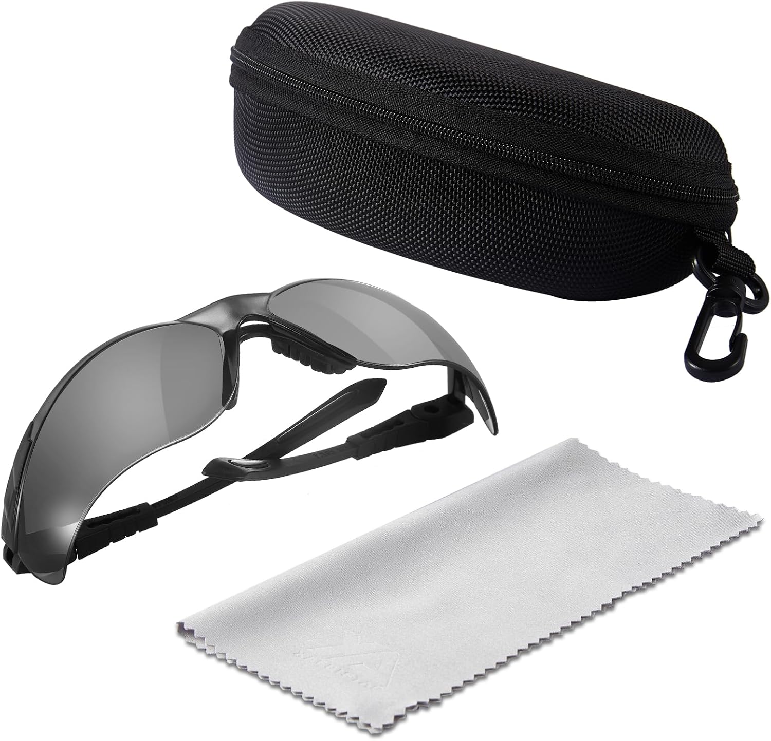 xaegistac Shooting Glasses Anti-fog Shooting Range Eye Protection, Adjustable Safety Glasses with Zipper Hard Case
