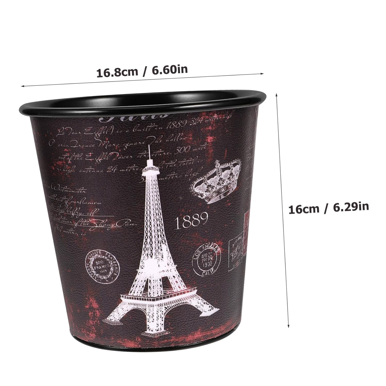 Cabilock Bote de basura retro para sala de estar, cesta de basura para escritorio, papelera de escritorio, encimera, papelera, escritorio, cesta de