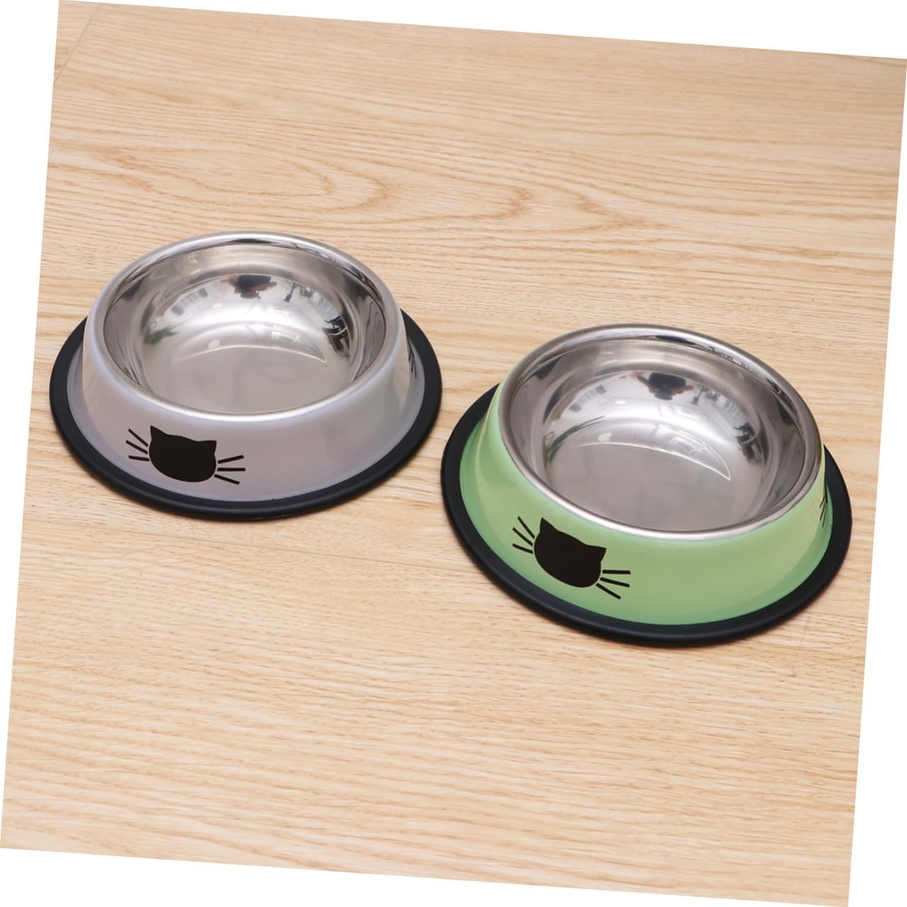 ABOOFAN Tazón de acero inoxidable para perros, cuencos antideslizantes para perros, comedero para mascotas, cuenco para mascotas, tazón de comida