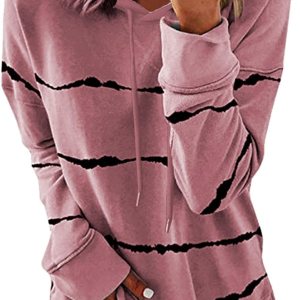 Muyise Sudaderas casuales con cuello redondo para mujer, talla grande, manga larga, bloque de color, abertura lateral, ligera, holgada, blusa Muyise Sudaderas casuales con cuello redondo para mujer, talla grande, manga larga, bloque de color, abertura lateral, ligera, holgada, blusa