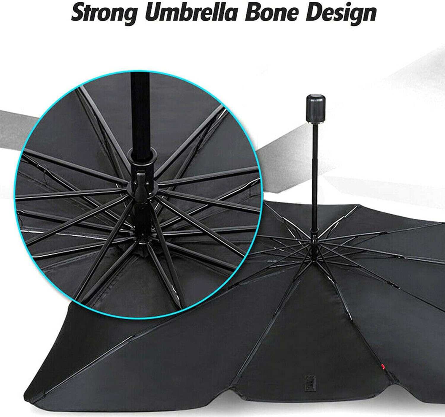 Protector de parasol para ventana delantera de automóvil, protector solar para automóvil, accesorios de protección interior para parabrisas (grande)