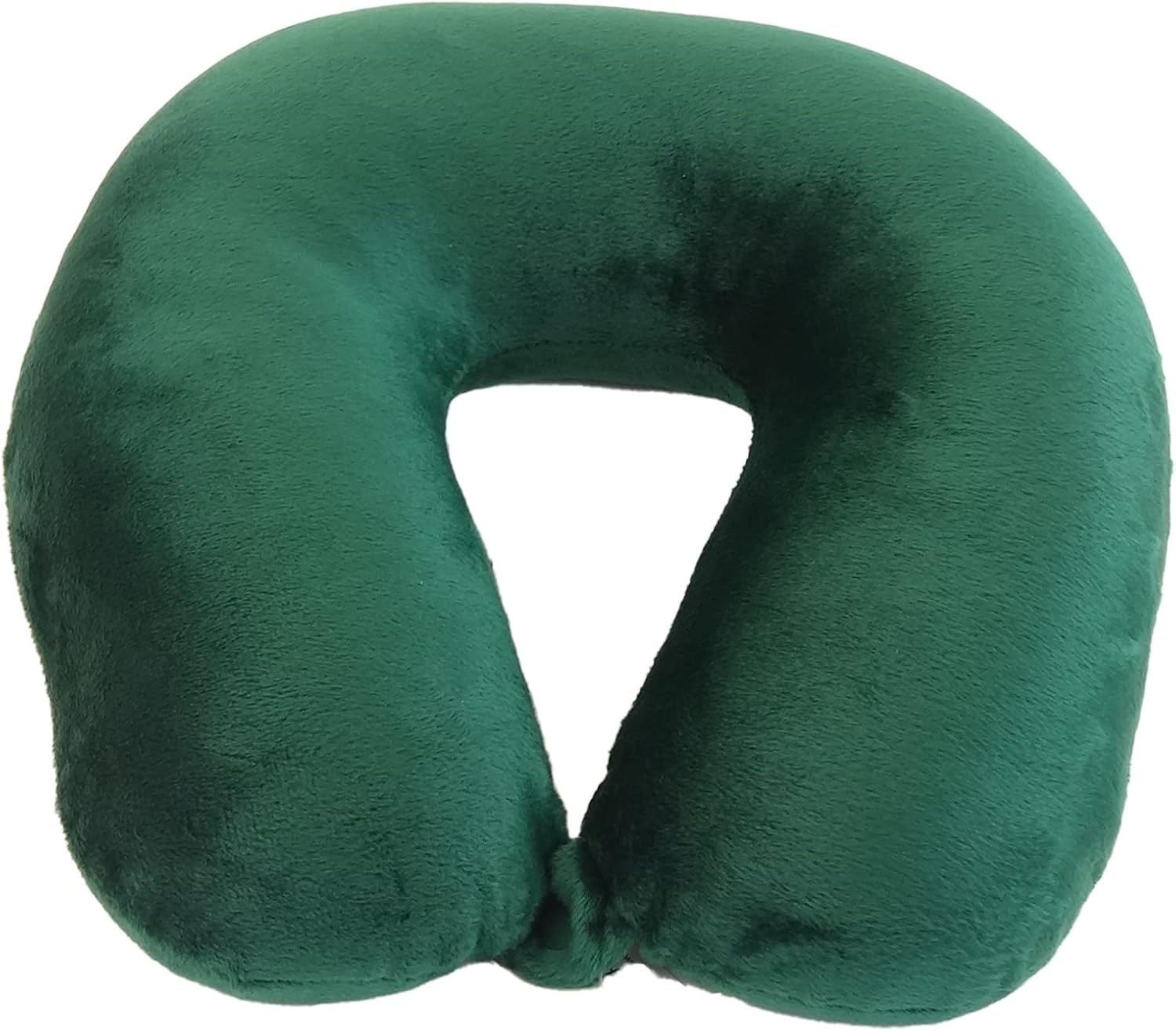 Almohada de cuello de microfibra suave, compacta, perfecta para viajes en avión o en automóvil, verde cazador