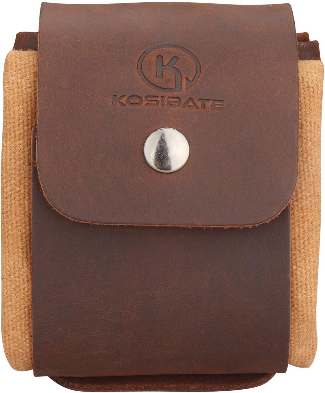 Kosibate Bolsa de forraje de lona encerada, bolsa de forraje para acampar al aire libre, bolsa de lona impermeable, bolsa de cuero plegable en la