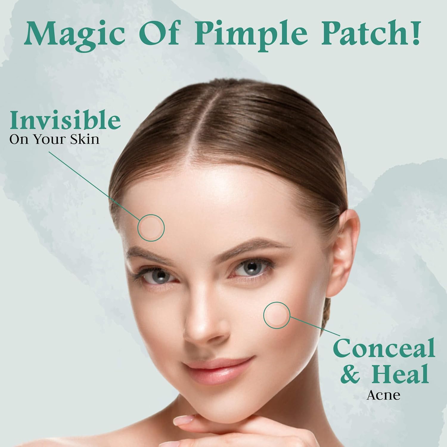 Advance – Parches invisibles para espinillas para la cara (paquete de 96), parche hidrocoloide con aceite de árbol de té, parches hidrocoloides para