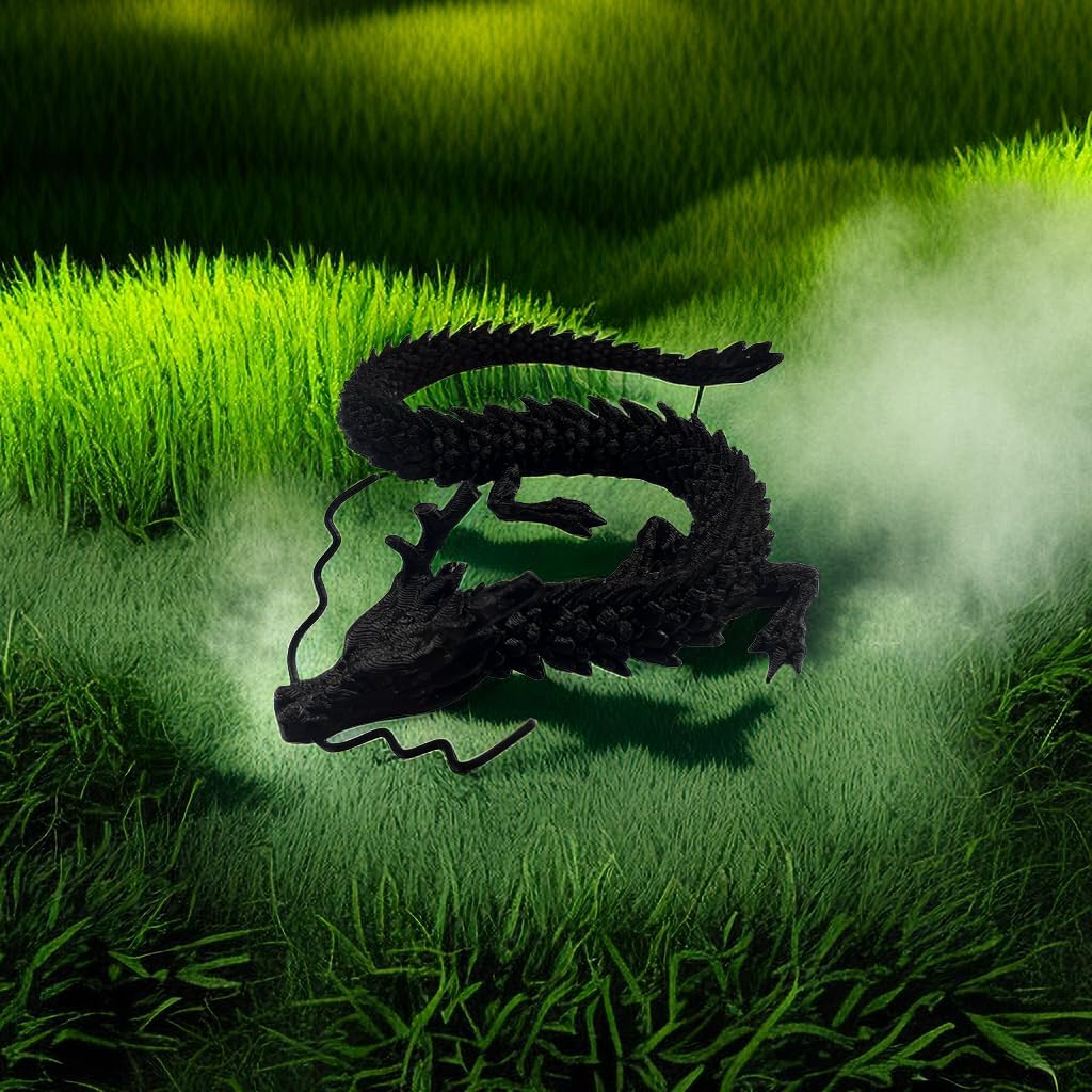 NEZIH Dragón impreso en 3D, articulaciones giratorias y articuladas articuladas en 3D, juguetes impresos en 3D de 18 pulgadas para niños y adultos,