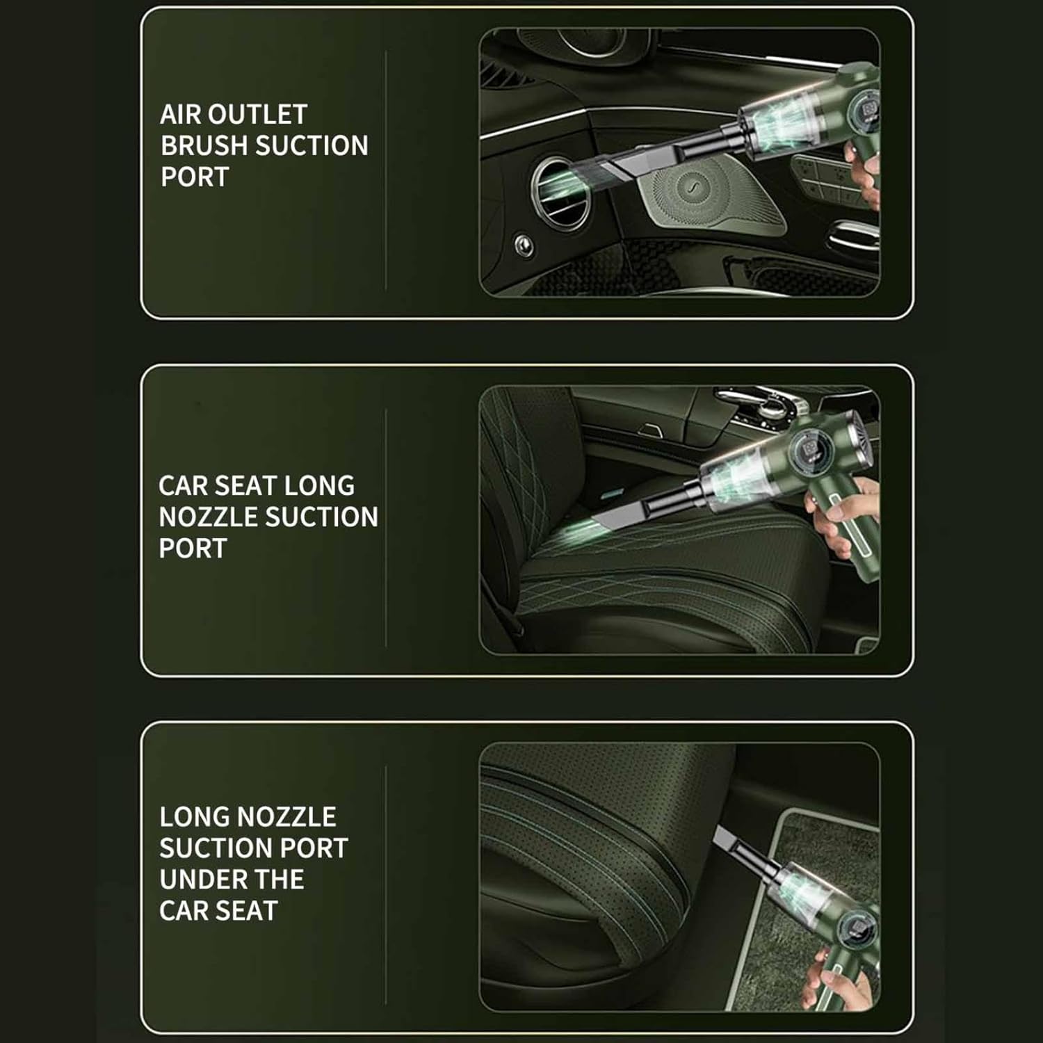 Aspiradora inalámbrica, aspiradora recargable para automóvil con pantalla digital, filtro lavable, alta potencia, uso húmedo y seco, aspiradora