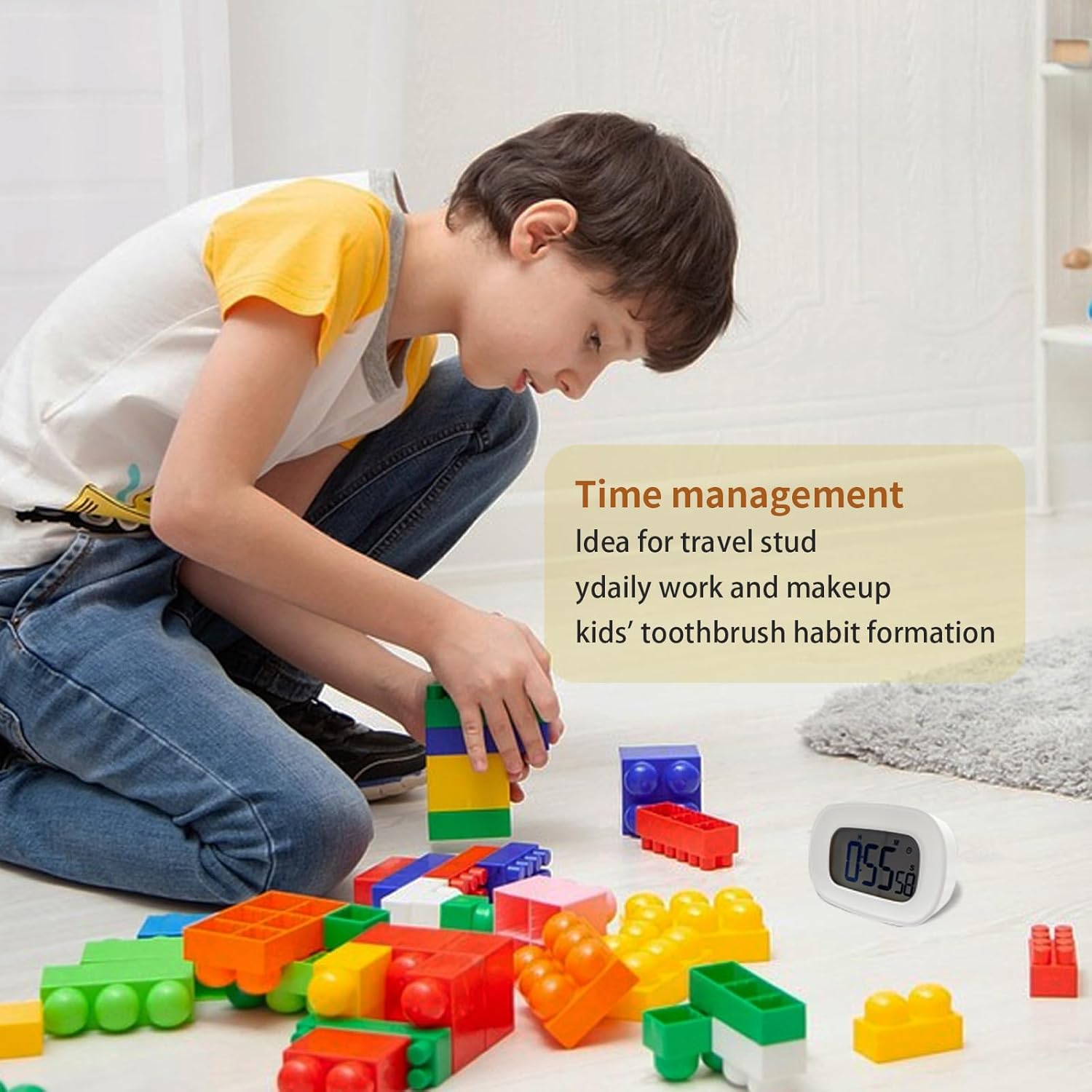 Reloj digital con temporizador, reloj magnético de cuenta regresiva, cronómetro para cocina, aula, estudio, gimnasio, sonido fuerte o silencioso,