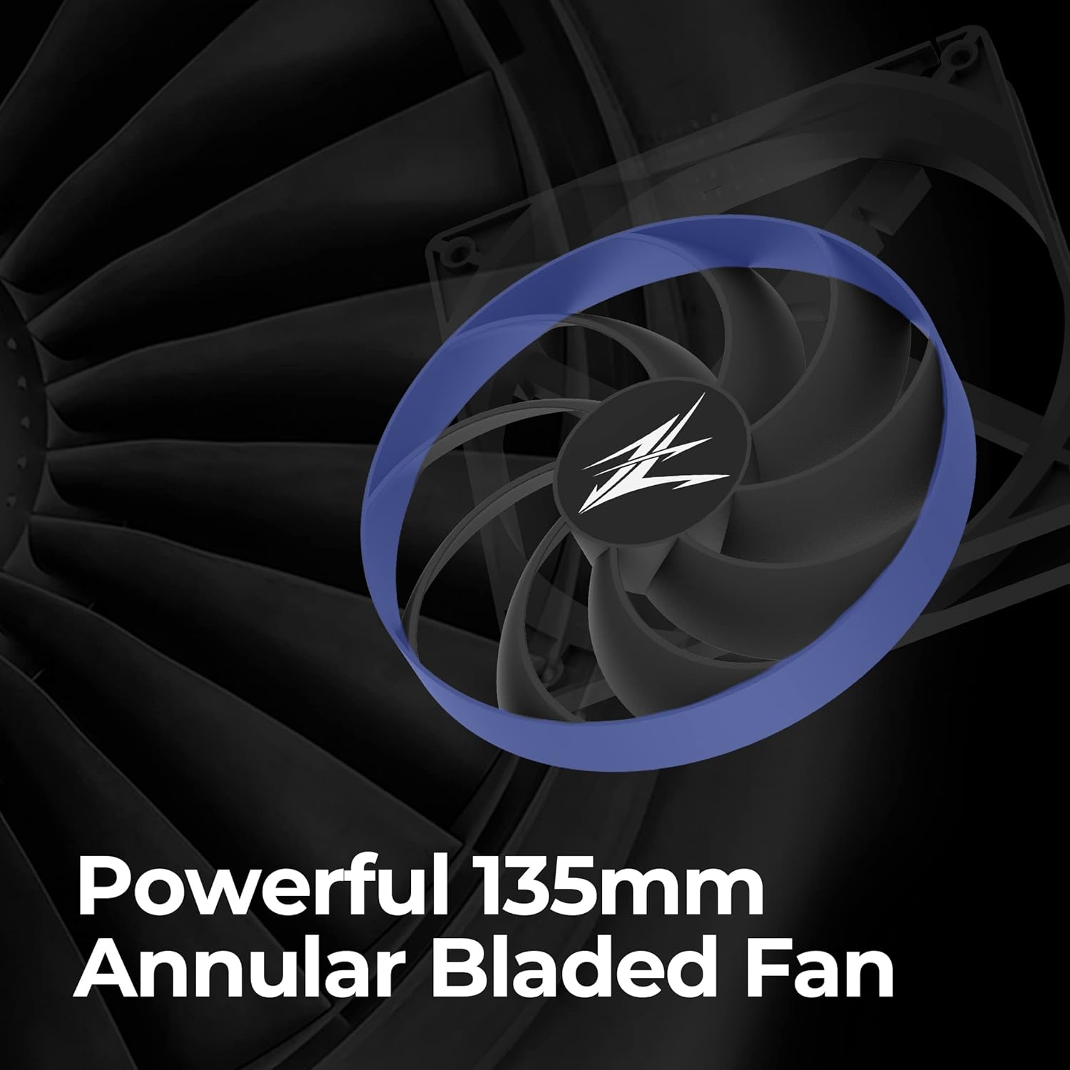 Zalman CNPS 10X Performa Black, enfriador de CPU de rendimiento extremo, compatible con LGA1700, potente ventilador anular de 5.315 in, 1500 RPM, 75