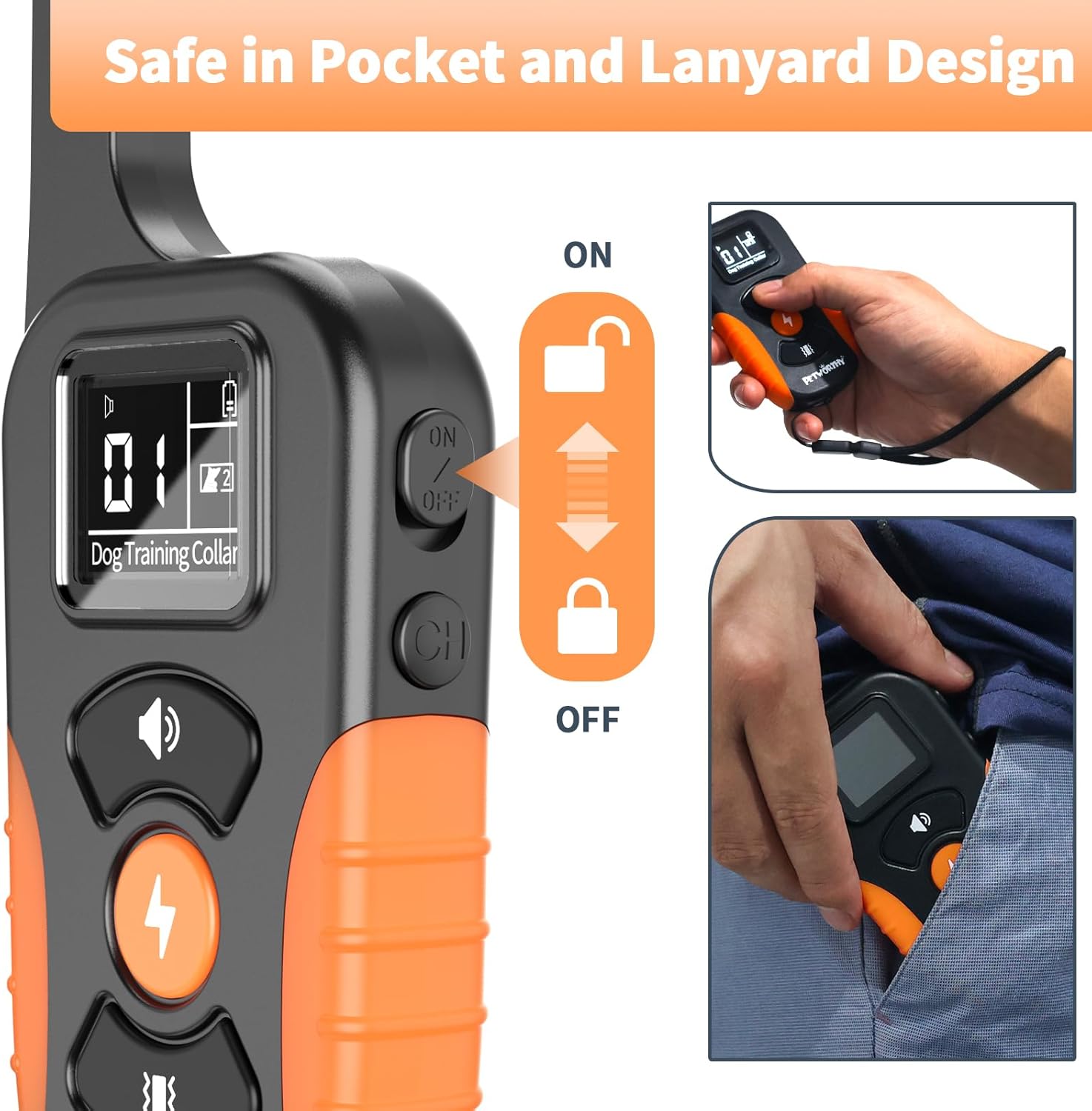 Collar de choque para perros para 2 perros collar de entrenamiento de perros de 3300 pies con control remoto actualizado IPX7 impermeable collar