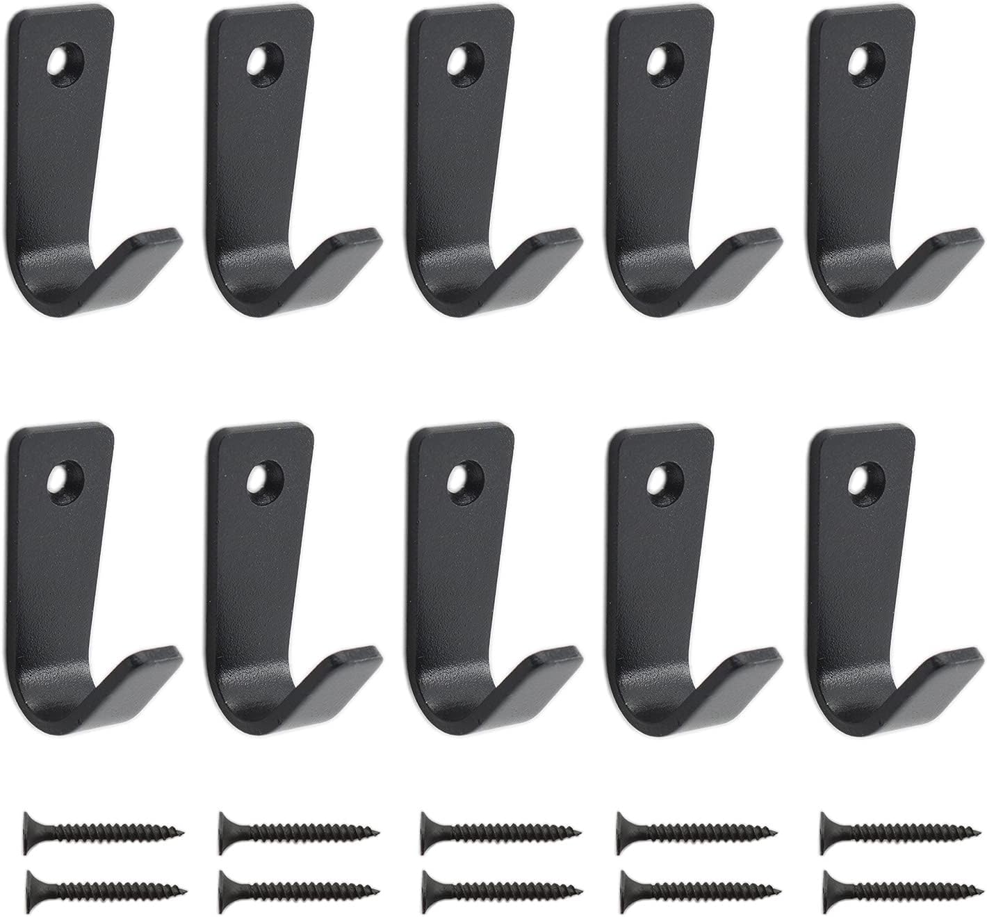 Ulifestar 10 ganchos para colgar abrigos de pared, ganchos de acero inoxidable resistentes para colgar abrigos, ganchos no se oxidan montados en la