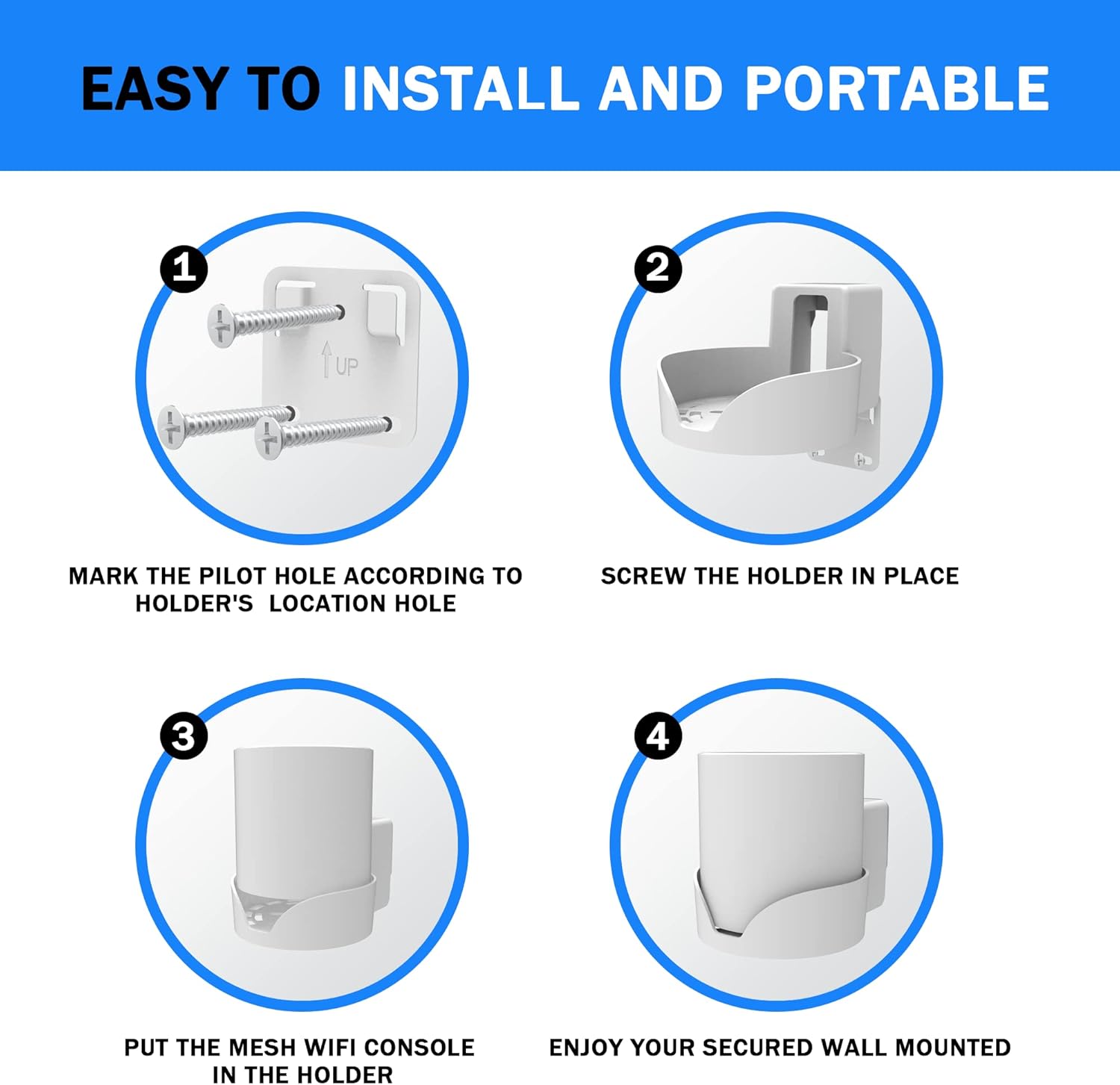 Soporte de pared para estante de enrutador Tp Link Deco X20 X50 X60 X55 Deco Mesh WiFi 6 Soporte de enrutador WiFi Soporte Soporte Estante