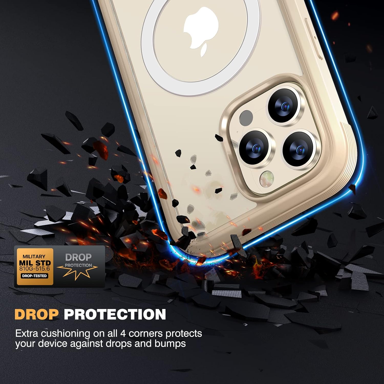 Diaclara Funda diseñada para iPhone 14 Pro Max de 6.7 pulgadas, compatible con Mag Safe actualizada en 2023 Funda protectora 360 + protector de