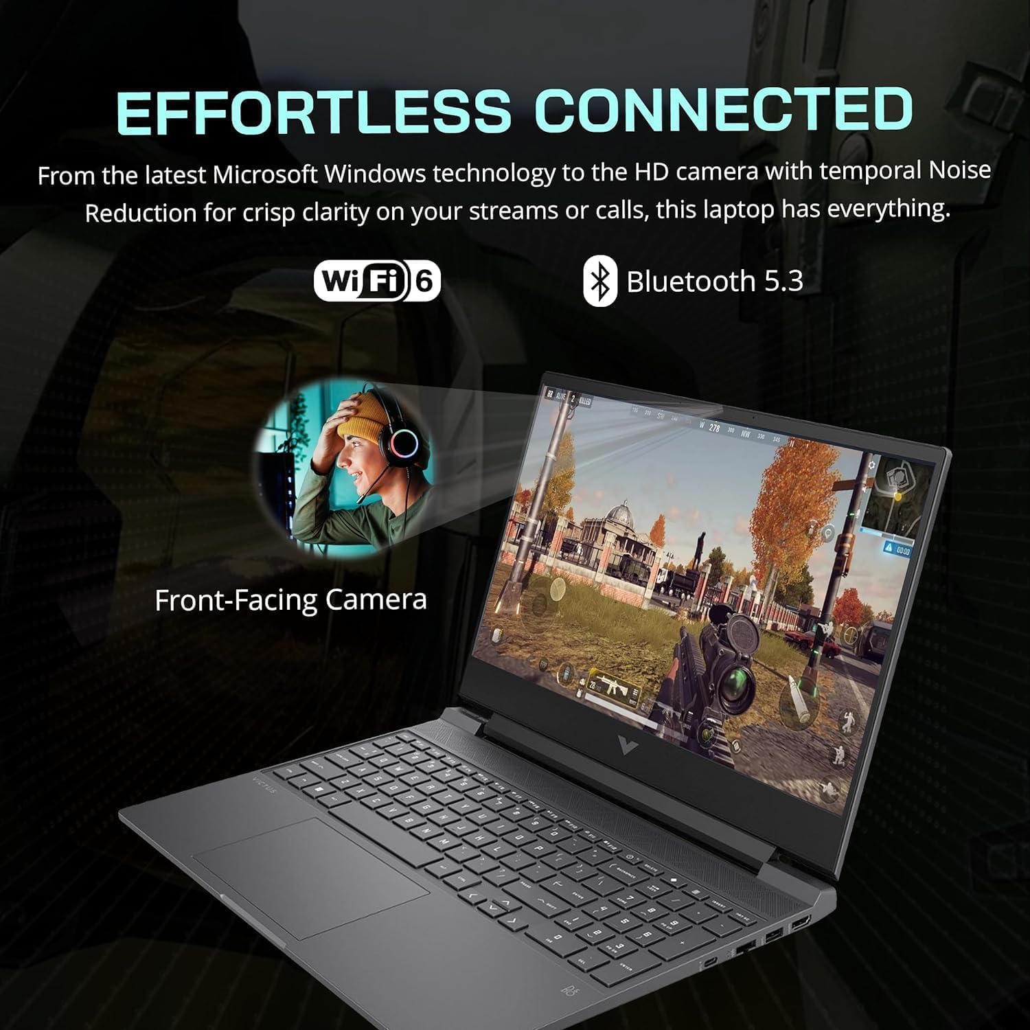 HP Victus Gaming Laptop 2023, pantalla FHD IPS de 15.6 pulgadas, AMD 6-Core Ryzen 5 7535HS (Beats i7-11800H), 16 GB DDR5, 1 TB SSD, NVIDIA GeForce