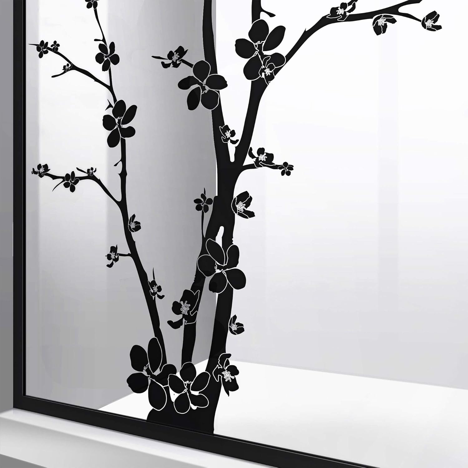 DreamLine Linea Blossom D3234720ZNB-09 – Puerta de ducha sin marco de un solo panel de 34 pulgadas de ancho x 72 pulgadas de alto, diseño de entrada