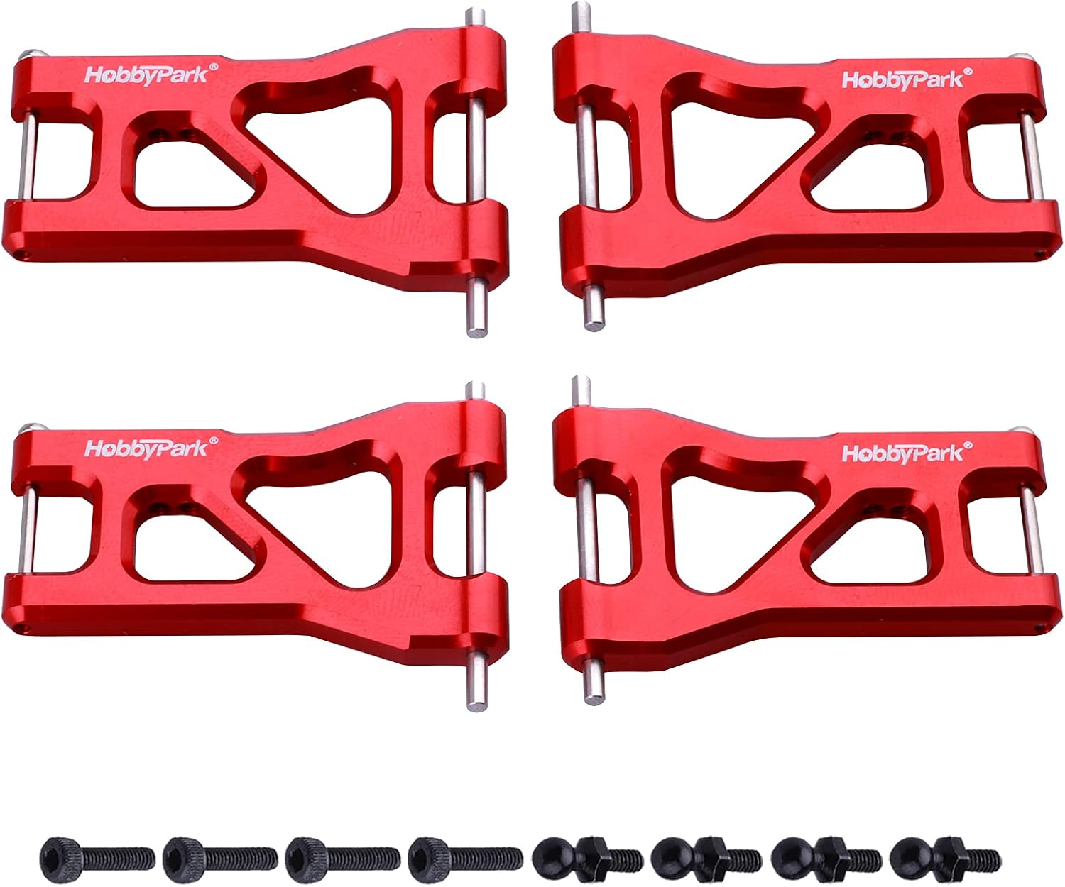 Hobbypark Juego de brazos de suspensión de aluminio (delanteros y traseros) para Traxxas 118 LaTrax Teton Upgrades Desert Prerunner, piezas de