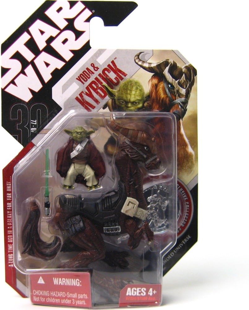 Star Wars 30 Aniversario Yoda con Kybuck Figura de acción con moneda 2007