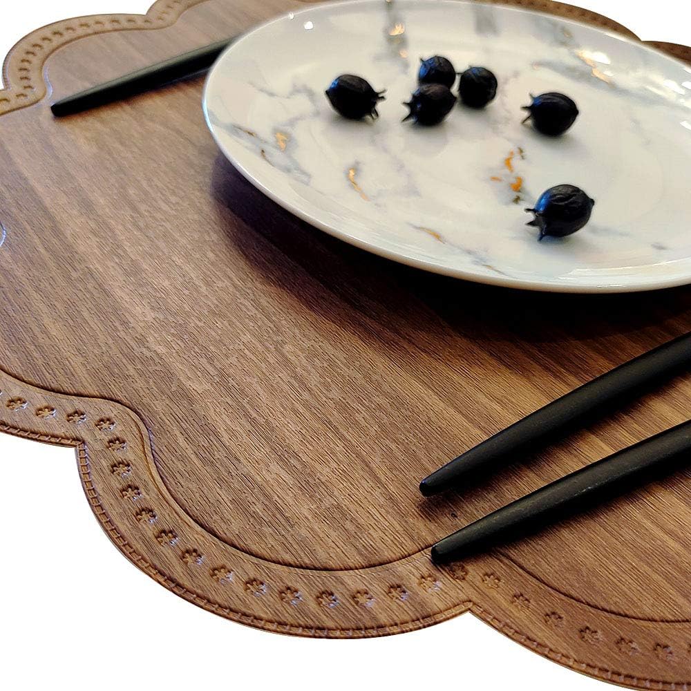 juego de 6manteles individuales impermeables para mesa de comedor, lavables con un paño