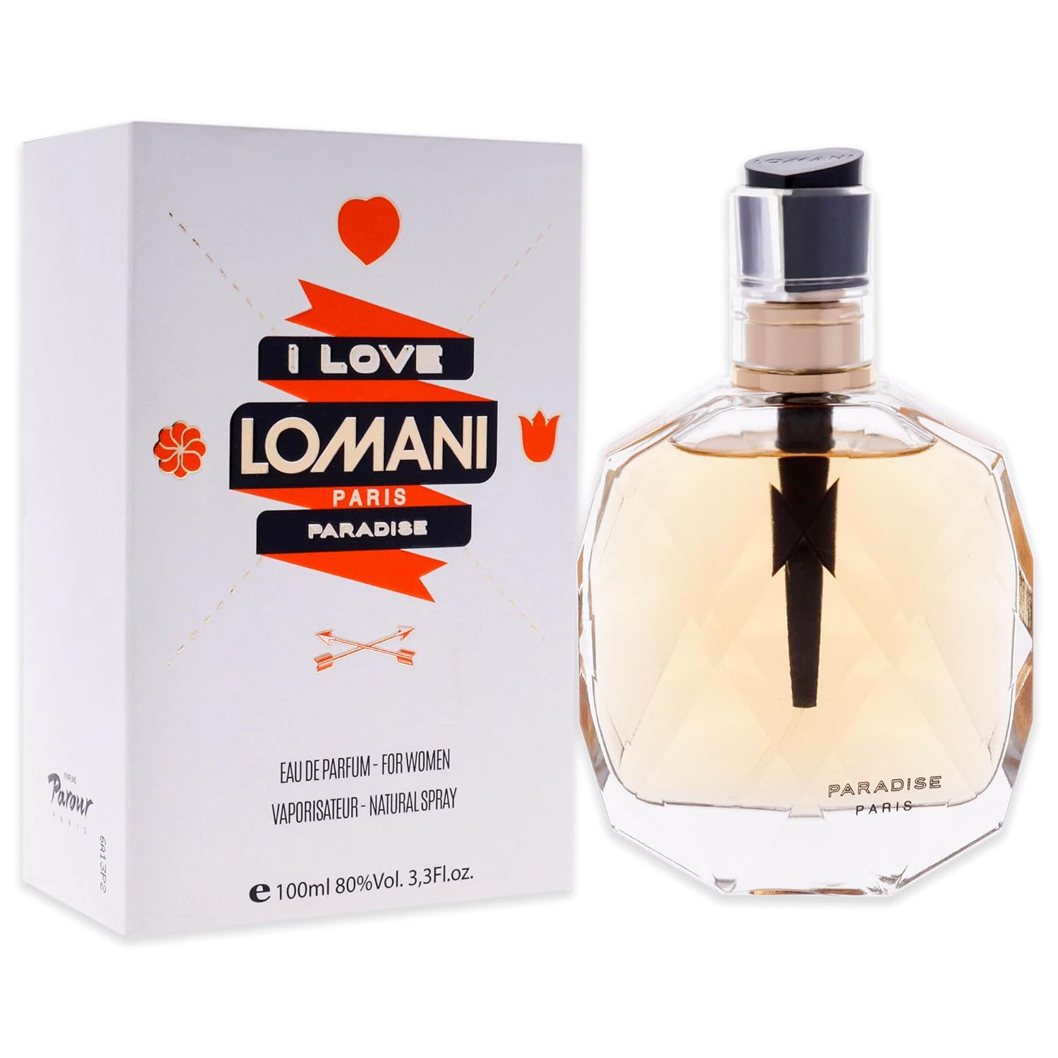 Lomani I Love Lomani Paradise – Spray EDP para mujer, 3.4 onzas