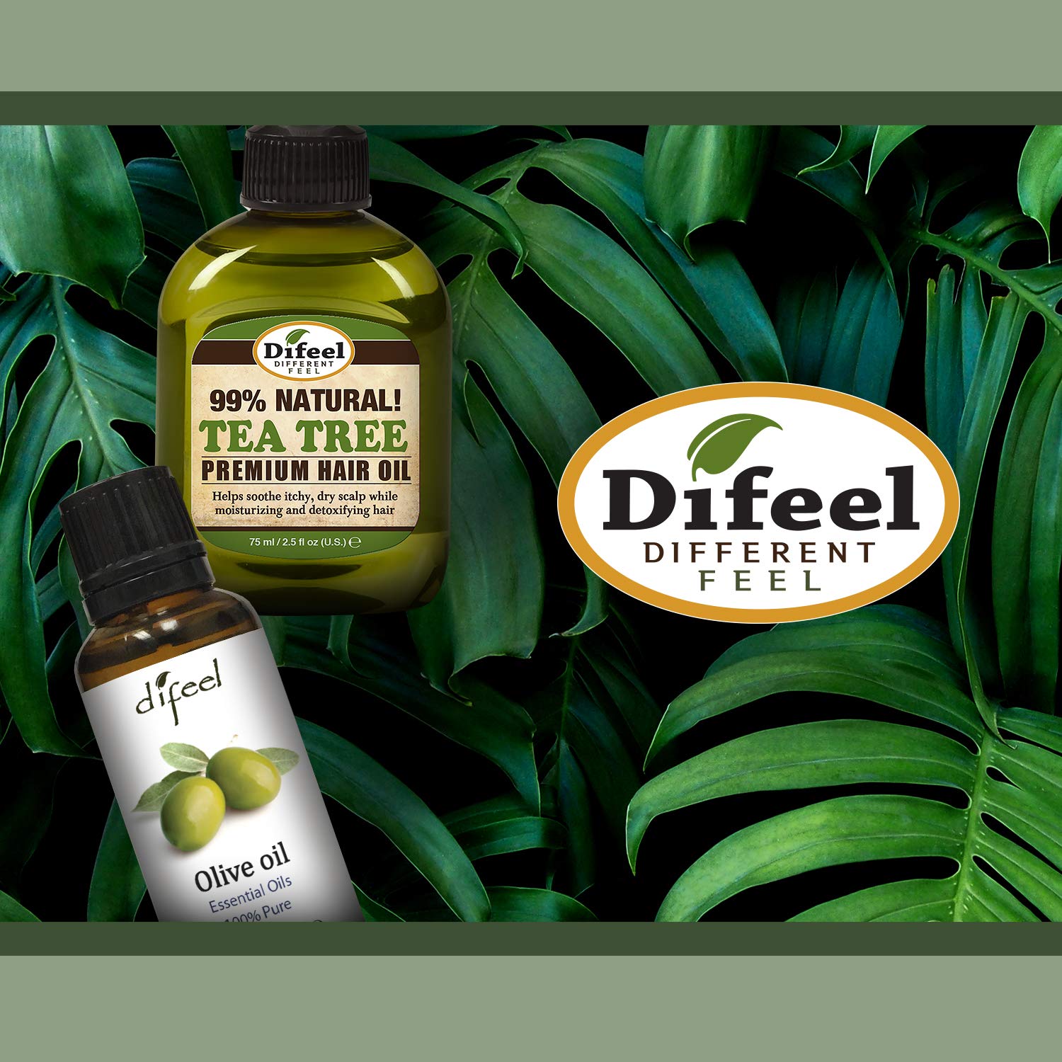 Difeel Aceite para el cabello Mega Care Tube – Aceite de menta de 1.4 onzas (paquete de 2)