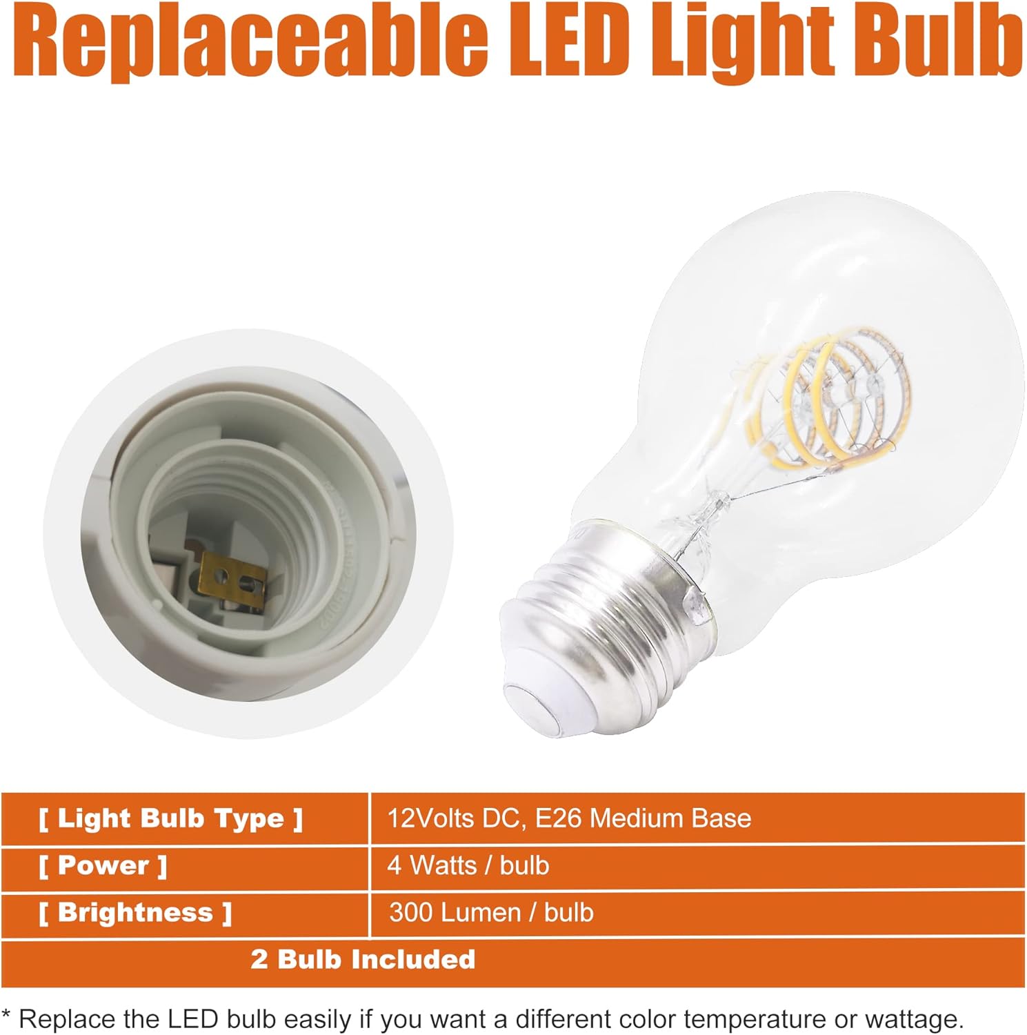 Facon Lámpara colgante de mesa de comedor de 11 pulgadas con interruptor, 2 bombillas LED E26 reemplazables, luz decorativa de tela para comedor con
