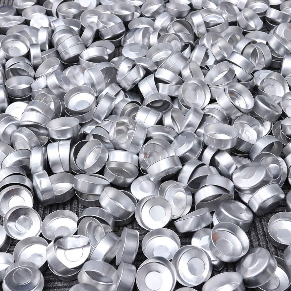 SEWACC 300 piezas de latas de luz de té de aluminio, vasos de cera para velas, caja vacía, lata de té de metal, recipiente para hacer velas