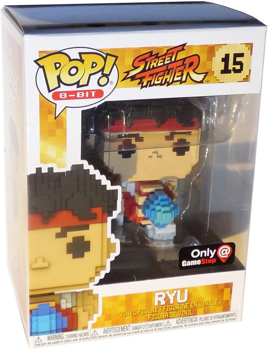Funko Ryu – Street Fighter 8-Bit Pop! Figura de vinilo #15 GameStop Exclusive