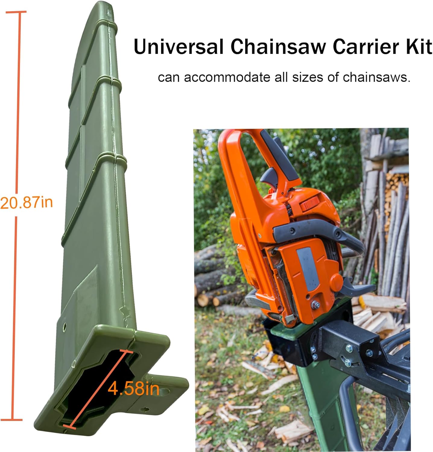 C CLINK Soporte universal para motosierra para tractor de 20 pulgadas, soporte de motosierra para tractor, compatible con tractores, ATV, UTV,
