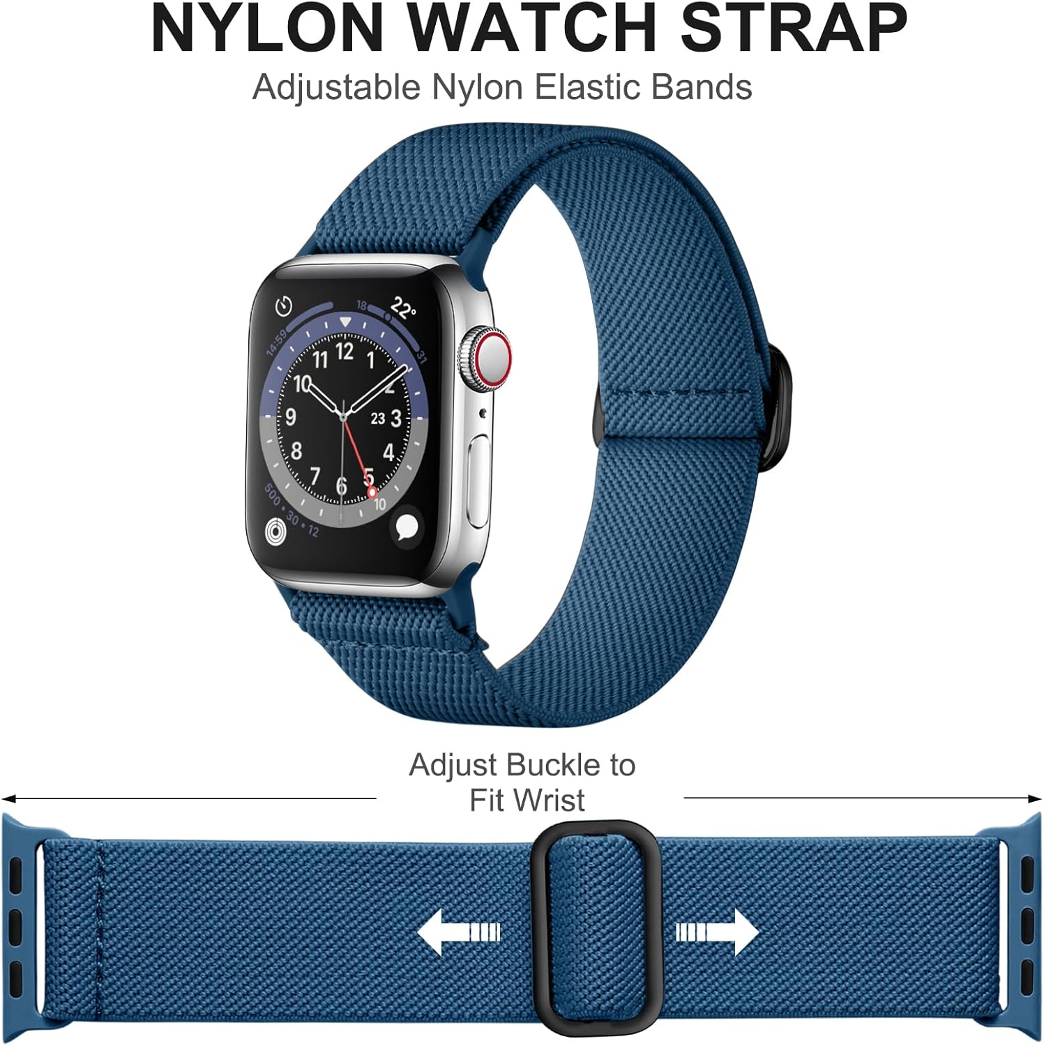 Adorve Correas elásticas Solo Loop compatibles con Apple Watch Ultra Band de 1.929 in, 1.772 in, 1.732 in, 1.654 in, 1.614 in, 1.575 in y 1.496 in,