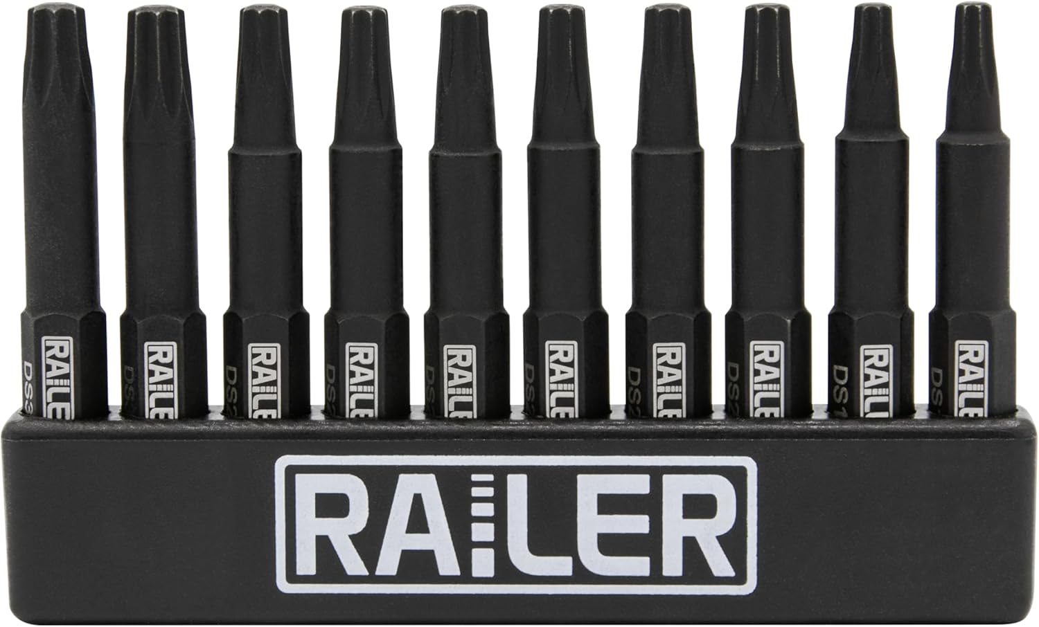 Railer – Juego de brocas cuadradas dobles de 8 puntos. Railer Premium S2 Steel 2 pulgadas 8 spline Juego de brocas cuadradas dobles con un soporte
