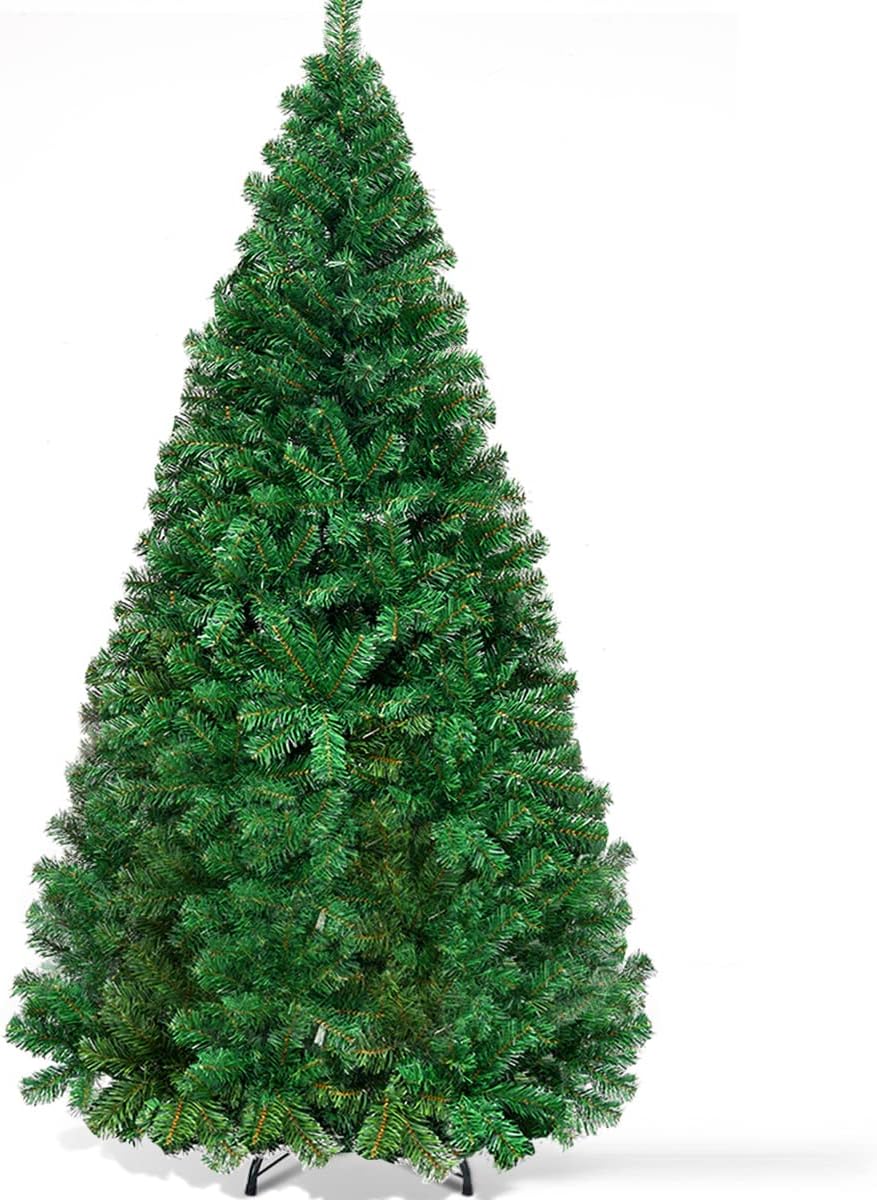 Árbol de Navidad artificial Goplus, pino de Navidad con patas de metal macizo, perfecto para decoración de Navidad en interior y exterior