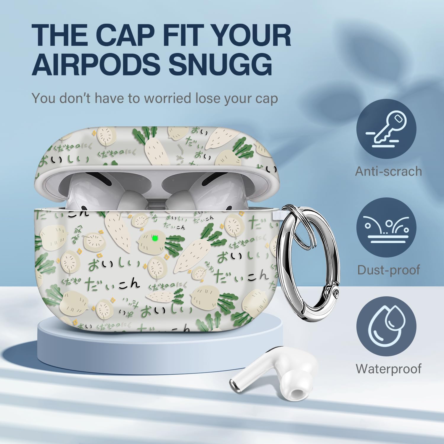 Maxjoy Funda para Airpods Pro de 2 generación 2022, con bonita funda para Airpods Pro de 2 generación, para Airpods Pro 2 con llavero para mujeres y