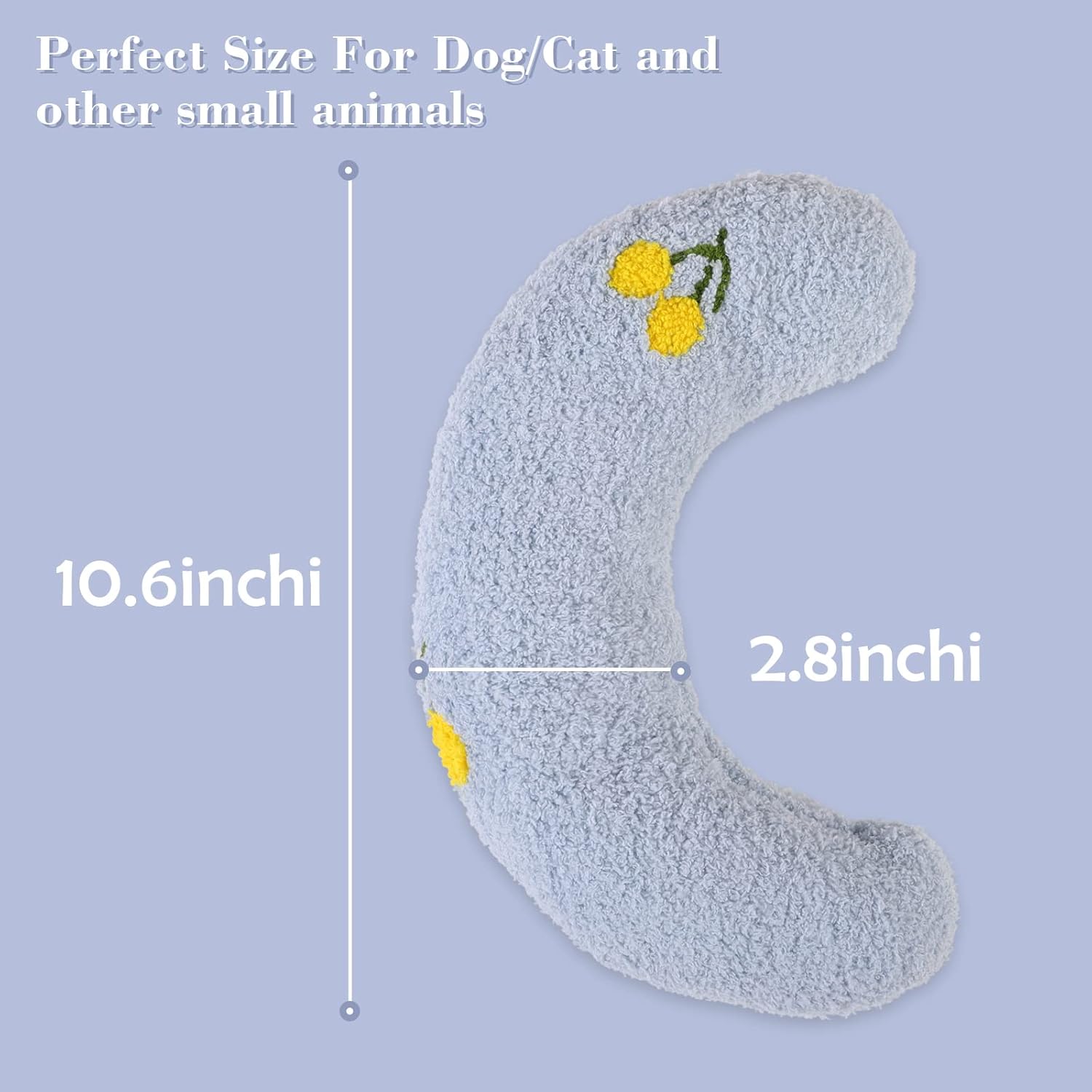T’CHAQUE Almohadas suaves para cama de perro, compañero ideal para dormir para perros y gatos pequeños, almohada para el cuello de las mascotas para