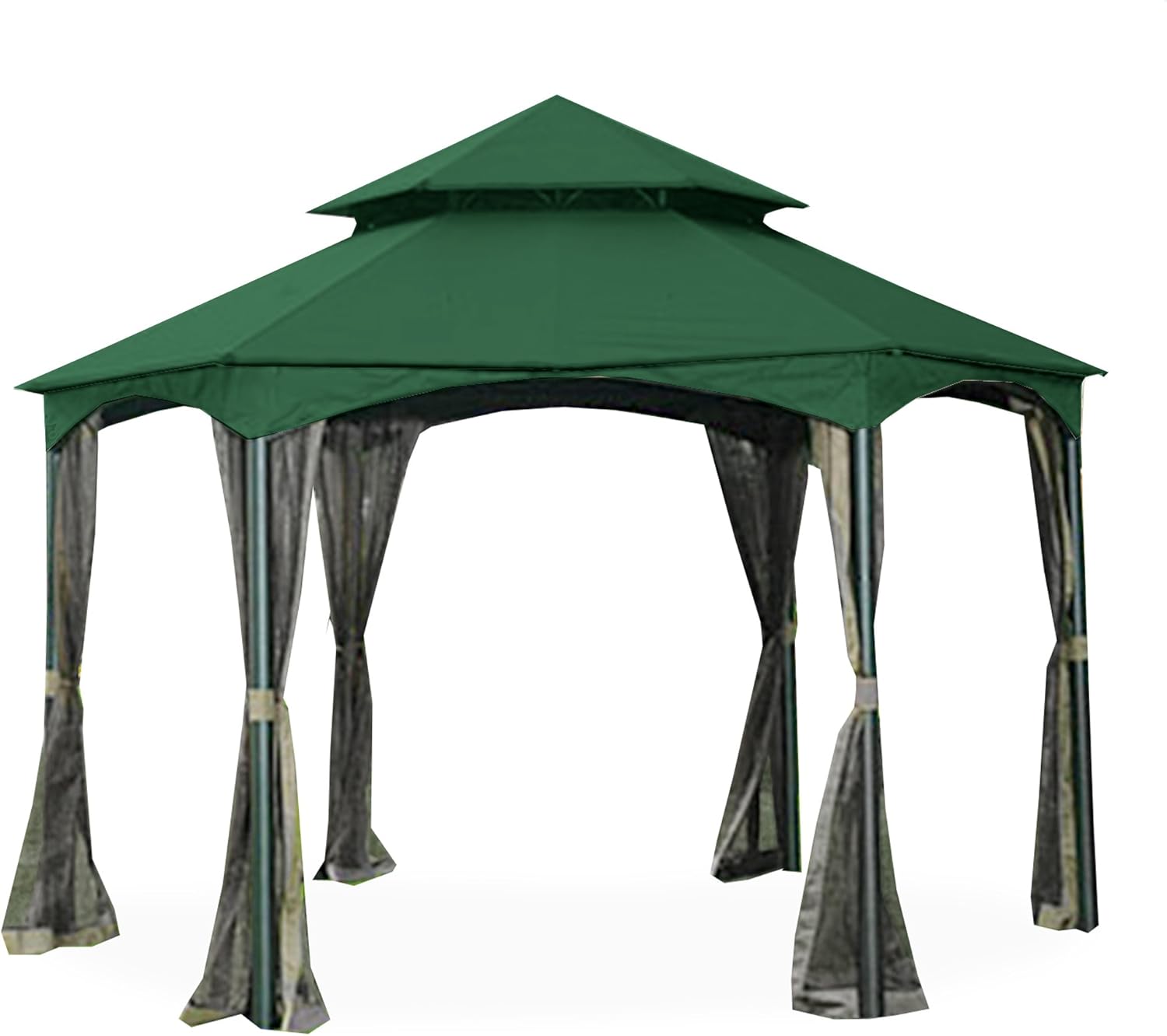 Garden Winds Toldo de repuesto para cenador hexagonal Southbay Riplock 350 – Verde
