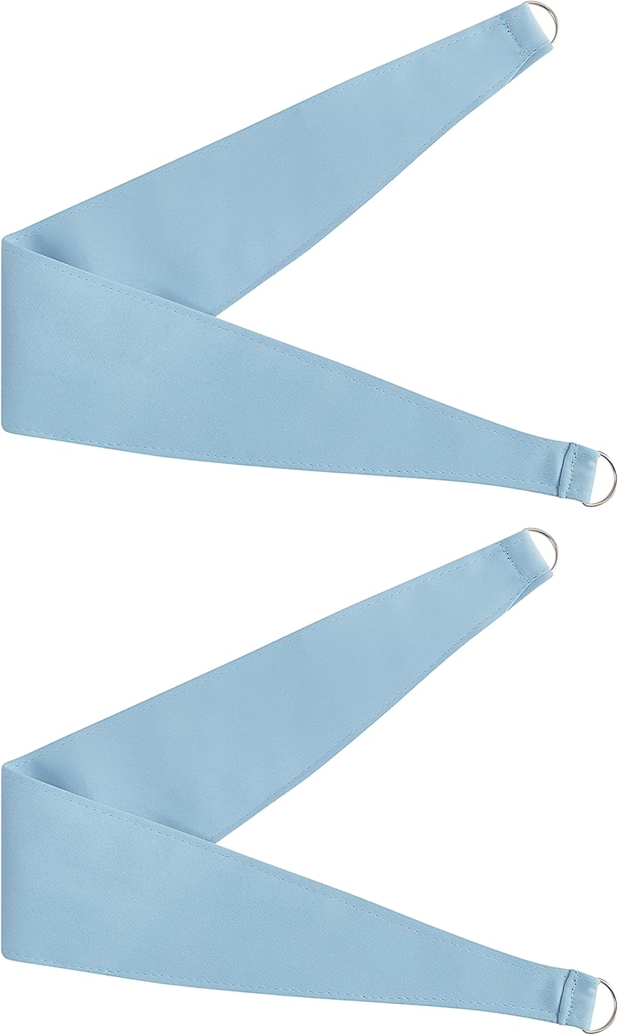 Cortinas 90% opacas de color azul cielo con superposición transparente, mezcla y combinación, paneles de ventana de doble capa con aislamiento