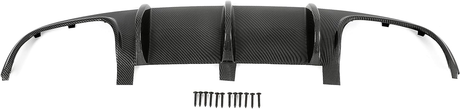 HECASA Difusor trasero compatible con Mercedes Benz W204 C180 C200 C250 C300 C350 Sport C63 AMG parachoques alerón protector de cenefa de plástico